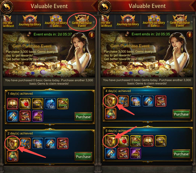Join Gem Purchase Event to Get Epic Historic General Tokens