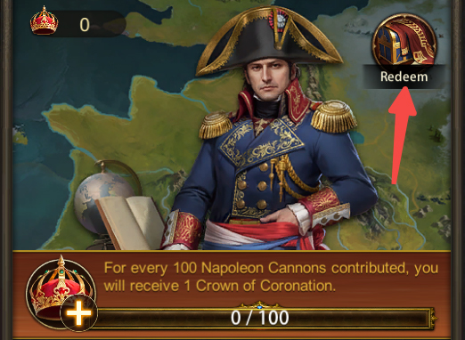 Napoleon's Journey Event Redeem Page